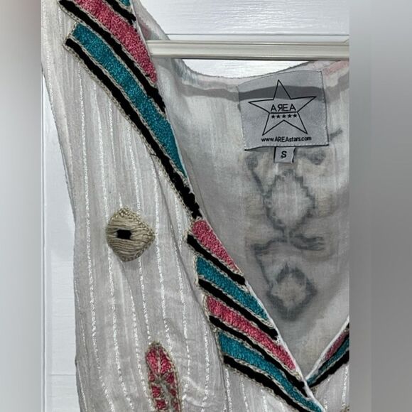 Area Stars Women Myan Midi Wrap Dress Size Small 100% Cotton - Picture 6 of 8